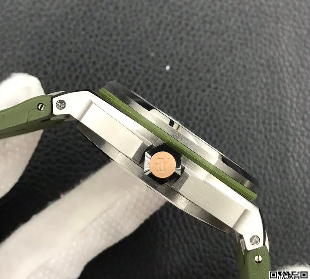 Audemars Piguet Royal Oak Offshore 15720ST.OO.A052CA.01 BF Factory 1:1 Best Edition Replica Watch Green Strap
